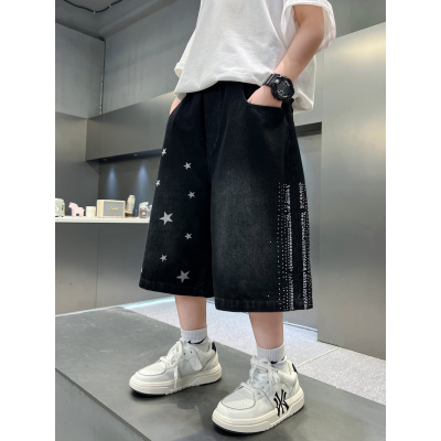 儿童装男童夏装薄款裤子2026新款夏款男孩中裤中大童夏季牛仔短裤