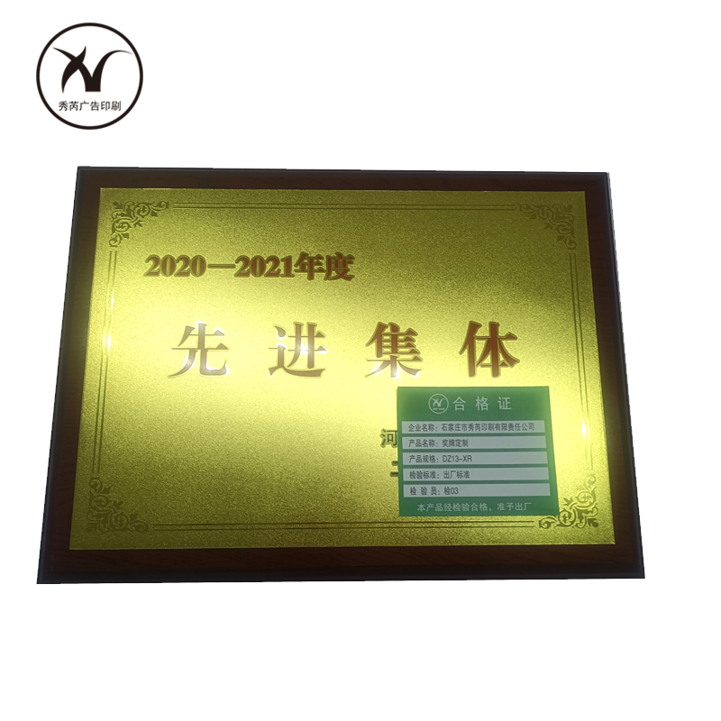 秀芮广告印刷 奖牌定制 DZ13-XR 个