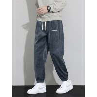 秋冬季灯芯绒裤子男新款时尚柔软顺滑刺绣大码加肥加大肥佬休闲裤