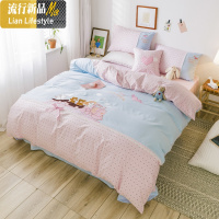 床上用品儿童男孩棉棉绣花卡通公主风春夏四季单双人三四件套 三维工匠