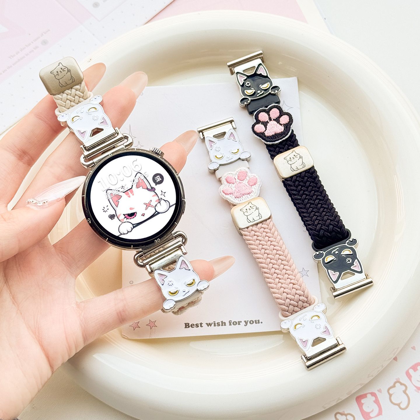 〔幸运招财猫〕适用华为gt6表带3139G