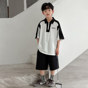 男童夏装套装2026新款中大儿童夏季薄POLO衫短袖衣服男孩夏款