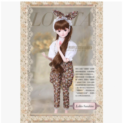 叶罗丽娃娃公主裙夜萝莉服装/衣服BJD娃娃连衣裙换装婚纱礼裙洛丽塔Sunshine服饰(含头花)60厘米娃娃适用服饰