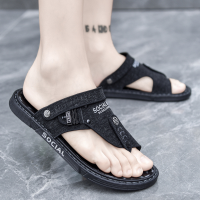 凉鞋男2021新款室外穿两用夹趾凉鞋男士拖鞋沙滩夏季个性开车凉拖