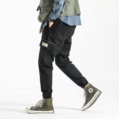 梵克公牛锥形裤男韩版牌春季常规束脚裤男士时尚收口休闲裤缩脚韩版牌裤子