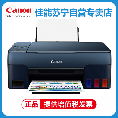 佳能(Canon)G2860彩色喷墨墨仓式连供照片相片打印机家用办公A4试卷文档一体机替代G2810 G2820 套餐2