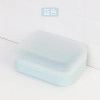 磨砂盖防潮带盖肥皂盒家用可沥水皂盒塑料大号香皂盒双层简约皂架 三维工匠 粉色1个