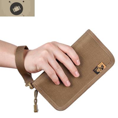 帆布钱包男布款军迷战术多功能收纳包手机包配件包中长款卡包手拿艾狄伊娃手拿包男