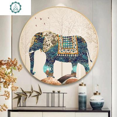 封后(FENGHOU)2020新款钻石画5D满钻欧式手工大象客厅卧室水晶点贴砖十满钻全贴90*90cm-送全套十字绣