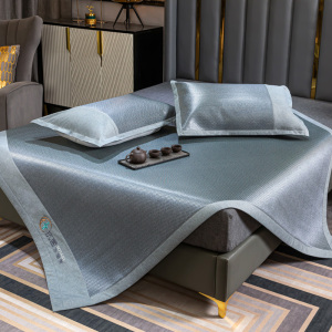 伊伊爱 纯色冰藤凉席三件套