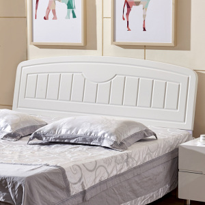 新款订制 床头板 靠背韩式田园简约现代白色烤漆免漆双人定制