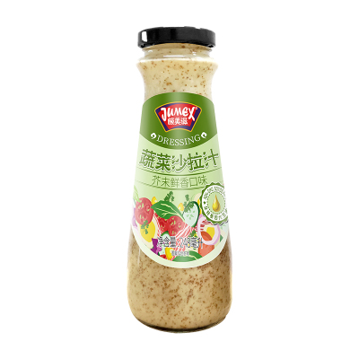 极美滋蔬菜沙拉汁芥末鲜香口味248ml蔬菜水果沙拉凉拌调味生鱼片饺子蘸料