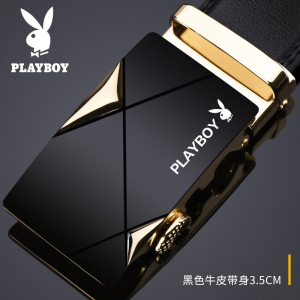花花公子皮带男士自动扣真皮正品高档品牌新款潮年轻人牛皮裤腰带