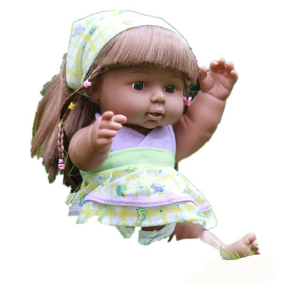 智能仿真婴儿玩具会说话宝宝洋娃娃软胶硅胶洗澡安抚陪睡娃娃30CM非洲女三号30CM有发音4声（无配件）