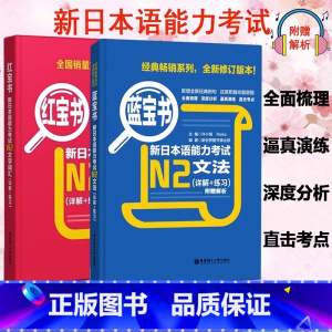 [正版]新日本语能力考试n2红宝书文字词汇+蓝宝书文法新日本语能力考试n2红蓝宝书N2单词语法书 日语考试标准日本语初