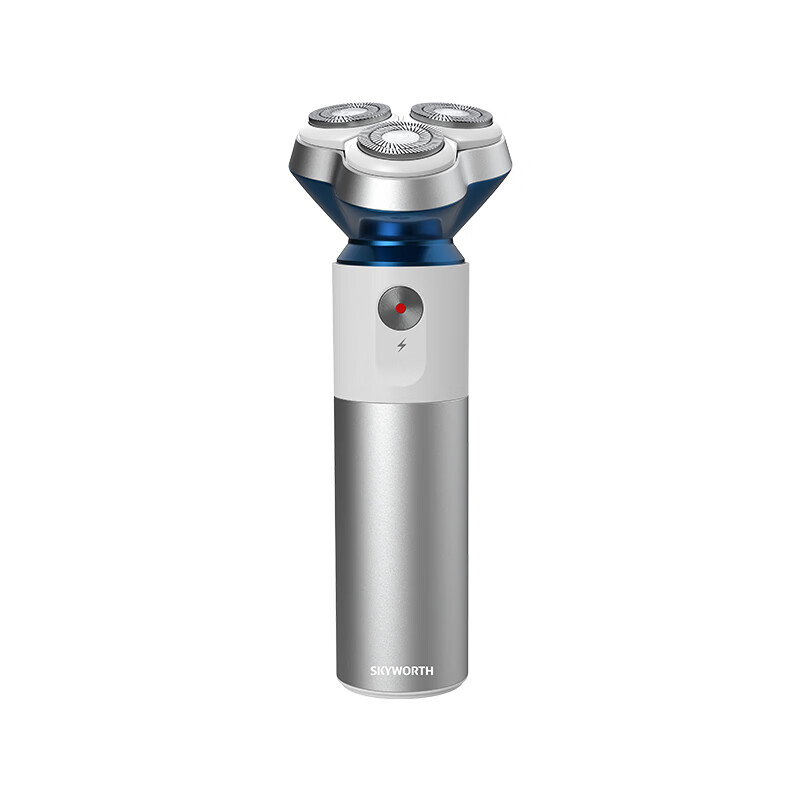 创维(Skyworth)电动剃须刀男士刮胡刀充电式胡须刀亲肤全身水洗 光剑纳米白