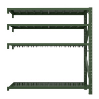 正斌消防铁锹镐农具摆放架安保装备器材存放架绿色盾牌货架大盾牌架中型-副架