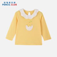 [1件3折]秋季新款女童反领长袖T恤俏皮可爱花瓣翻领