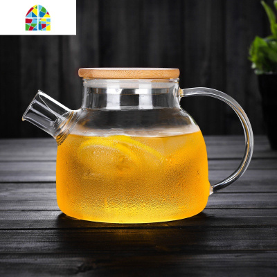 封后耐热玻璃防爆冷水壶套装加厚家用大容量凉水壶凉白开水杯壶果汁壶 FENGHO 1.6L胖胖凉水壶+6只直把杯(加厚升级