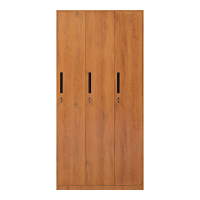 臻远 ZY-GYGC-20 拆装更衣柜窄边储物柜 黄木纹三门更衣柜