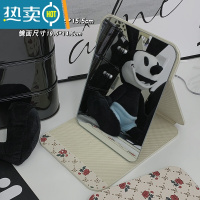 敬平ins风折叠小镜子化妆镜学生宿舍简约梳妆镜台式桌面可立家用便携 大号玫瑰花化妆镜便携式用镜