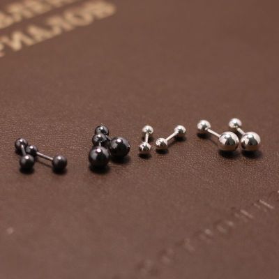 复古气质银饰简约百搭纯银耳钉女不过敏养耳洞耳饰时尚螺丝扣银球送女朋友老婆情人节七夕生日礼物