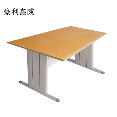 豪利鑫威图书室阅览桌工作桌2000*1000mm橘黄色台面(不含椅)[工厂现做 7天内发货]