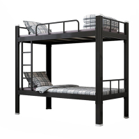 翌嘉 YJ-SXPTC-1200-03a 黑色加厚上下铺铁床含椰棕床垫 2000×1200×1800mm