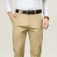 金盾(KIN DON)秋冬季冰丝男士休闲裤直筒百搭黑色灰色蓝色卡其色商务西裤长裤子