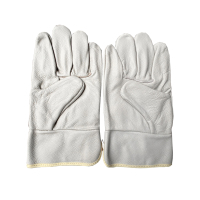 邦能之星电焊手套短款焊工劳保隔热软皮劳动维修耐磨建筑工地干活防烫牛皮电焊手套N52232