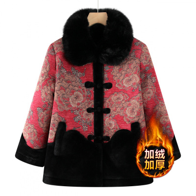 年女士老年棉衣女加厚冬装保暖老人家衣服加绒奶奶装棉服冬款