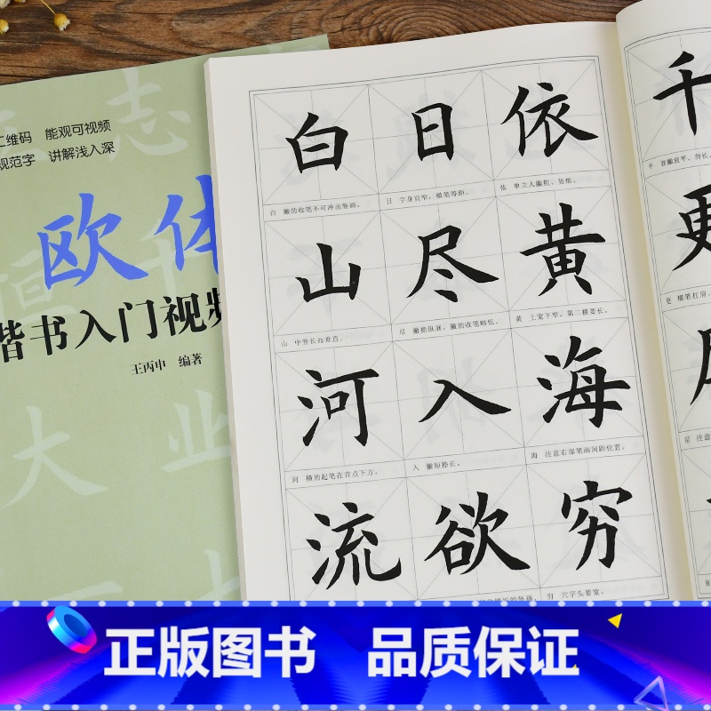 [正版]欧体楷书入门教程 欧阳询毛笔书法字帖 简体基础间架结构临帖小中学生成人临摹习字帖正楷体成年男练字小楷初学者唐欧