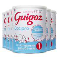 法国进口 古戈氏Guigoz 1段奶粉 经典配方 小乖兔蓝罐0-6个月900g*6罐装