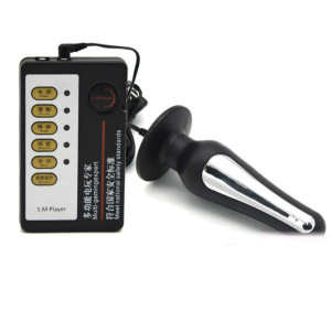 乐乐窝(lelewo) 女用脉冲跳蛋G点后庭刺激肛塞塞按摩棒sm男用另类情趣玩具自玩快感器 入门主机+中号肛阴塞