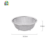 不锈钢沥水盆洗米筛沥水篮滤水漏网淘米盆水果蔬菜篮子带刻度 FENGHOU 中号不锈钢盆洗菜篮洗菜篮