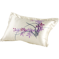 美帮汇100真丝枕套桑蚕丝宽幅丝绸枕头套双面人工手绘枕芯套