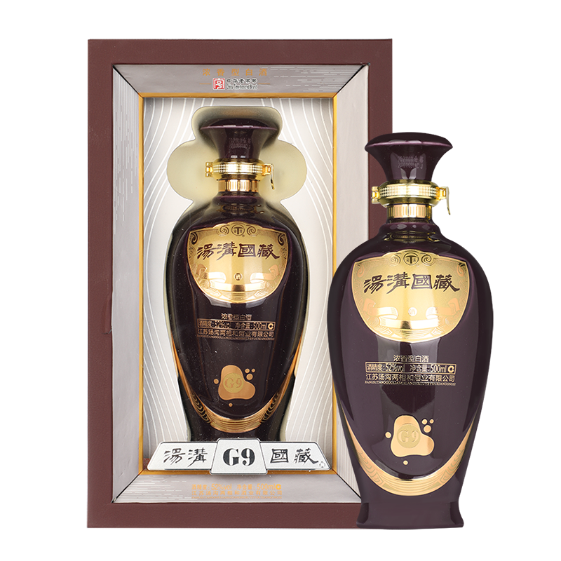 苏糖 汤沟 52°汤沟国藏g9 浓香型白酒 500ml*单瓶装(拍4瓶发整箱)