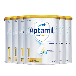 有效期到28年1月-6罐装 | Aptamil 澳洲爱他美 白金版(土豪金)1段婴幼儿配方奶粉(0-6个月) 800g