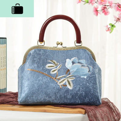 diy口金材料包成品女包旗袍包包中国风手提小包刺绣斜挎包帆布包NEW LAKE女斜挎包