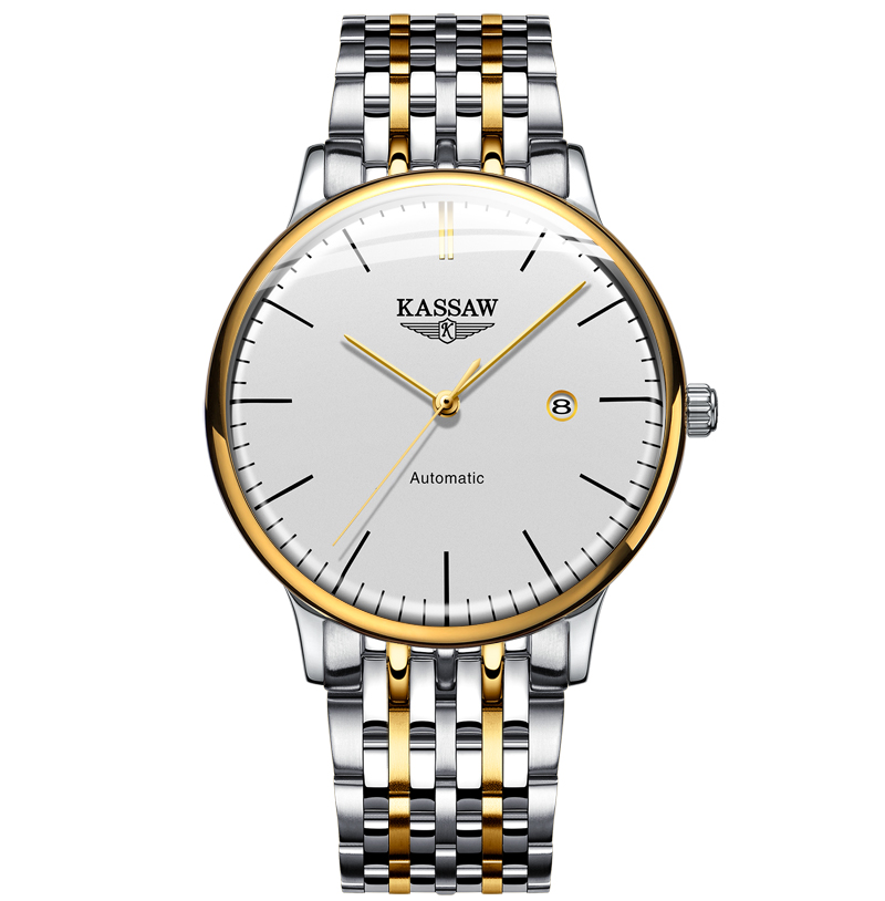 卡梭(kassaw)手表男自动机械表男表时尚潮流防水商务超薄包豪斯表k871