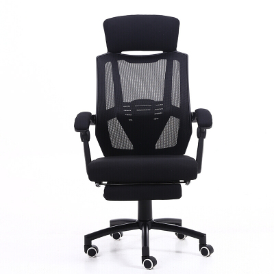 全简电脑椅办公可躺午休椅家用时尚休闲转椅黑框带搁脚