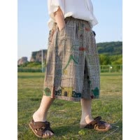 男童夏季短裤2025新款大童薄款五分裤子儿童涂鸦男孩休闲裤夏装潮