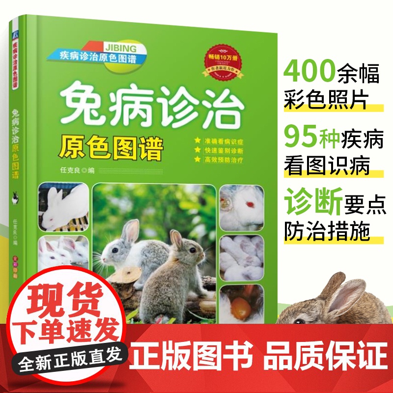 兔病诊治原色图谱 任克良著 养兔书籍技术大全科学兔子养殖饲养书教程手册指南 准确看病识症 快速鉴别诊断 兔病防治 高效预