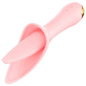 久爱 成人性用品女用自嗨玩秒快感震动棒全自动伸缩舌头舔吸女性自玩用品隂蒂刺激av棒转珠棒夫妻情趣工具 粉色龙舌振动棒