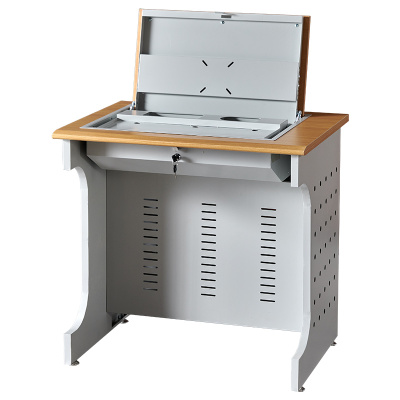 臻远 翻转桌显示器隐藏式培训桌 004黄榉色