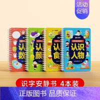[全4册]识字早教安静书 [正版]识字早教安静书免裁剪魔术贴启蒙游戏书儿童象形看图卡片幼儿认字识字书全套幼儿园宝宝手撕拉