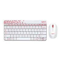 罗技(Logitech) MK240 Nano无线键鼠套装笔记本电脑键盘薄膜便携键 紧凑型 白色