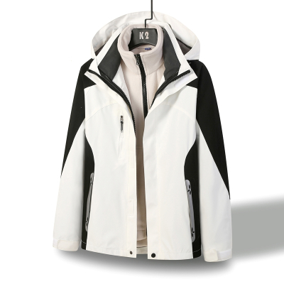  户外冲锋衣男女三合一两件套闪电客秋冬加绒加厚防水透气保暖外套滑雪服