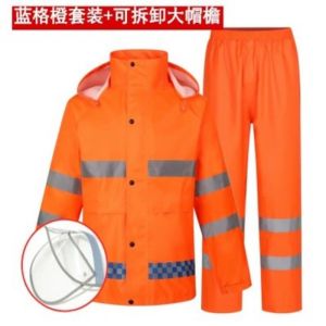 单人工作雨衣男双层反光雨衣新式交通成人摩托车骑行防水保安巡逻