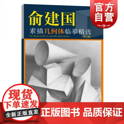 俞建国素描几何体临摹精选 美术技法名师指导实战系列第三版素描绘画明暗结构入门学画画标配书上海人民美术出版社艺考联考石膏体
